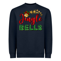Navy christmas jingle bells Heavyweight Sweatshirt - BarkalooDesign