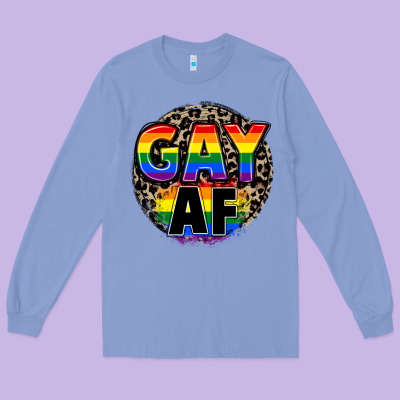 Gay Af Long Sleeve Tee Designed By Fadigitalartstudio