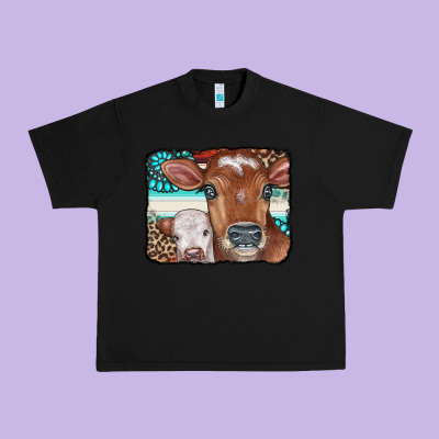 Cows Serape Leopard Gemstone Urban Heavy Tee Designed By Cowcowdesign