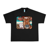 Black Cows Serape Leopard Gemstone Urban Heavy Tee - CowCowDesign