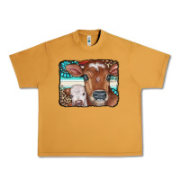 Peanut Butter Cows Serape Leopard Gemstone Urban Heavy Tee - CowCowDesign