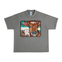 Tornado Cows Serape Leopard Gemstone Urban Heavy Tee - CowCowDesign