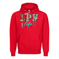 Red western nurse lpn  life Zipper Hoodie - BarkalooDesign