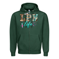 Sports Green western nurse lpn  life Zipper Hoodie - BarkalooDesign