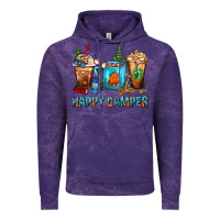 Cloud Purple Happy Camper Coffee Cups Vintage Hoodie - FaDigitalArtStudio
