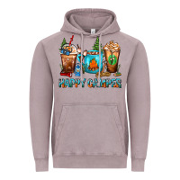 Vintage Zinc Happy Camper Coffee Cups Vintage Hoodie - FaDigitalArtStudio