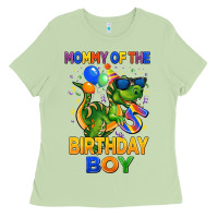 Matcha mommy of the 5 th birthday boy t rex Ladies Tee - CowGirlArtShop