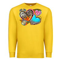Lemon western leopard  racing  hearts Premium Sweatshirt - AdoDesignShop