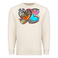 Sandshell western leopard  racing  hearts Premium Sweatshirt - AdoDesignShop