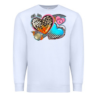 White western leopard  racing  hearts Premium Sweatshirt - AdoDesignShop