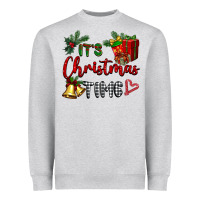 Heather Grey it's Christmas time Heavyweight Sweatshirt - BarkalooDesign