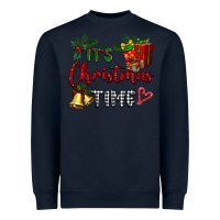 Navy it's Christmas time Heavyweight Sweatshirt - BarkalooDesign