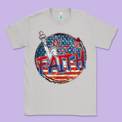 Faith Usa Classic Tee Designed By Cowgirlartshop