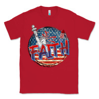 Red faith usa Classic Tee - CowGirlArtShop