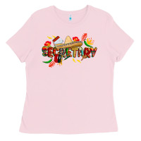 Bubblegum Pink cinco de mayo secretary Ladies Tee - CowGirlArtShop