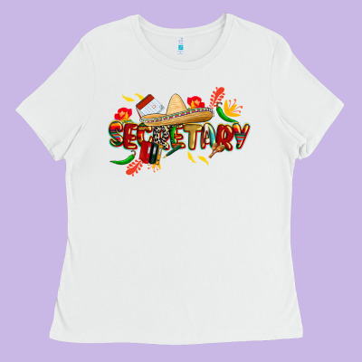 Cinco De Mayo Secretary Ladies Tee Designed By Cowgirlartshop