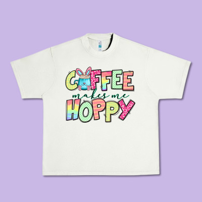 Coffee Makes Me Hoppy Easter Urban Heavy Tee Designed By Jasminsmagicworld