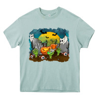 Arona Cemetery with Ghost Cats Heavy Core Tee - texasbilliewilder