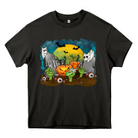 Asphalt Cemetery with Ghost Cats Heavy Core Tee - texasbilliewilder