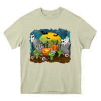 Mossy Cemetery with Ghost Cats Heavy Core Tee - texasbilliewilder