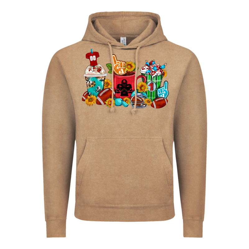 Coffee And American Football Coffee Cups Vintage Hoodie by FaDigitalArtStudio | Teevron