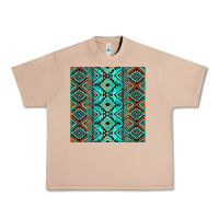 Burro Aztec Turquoise Pattern Urban Heavy Tee - CowCowDesign