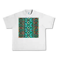 Lunar Rock Aztec Turquoise Pattern Urban Heavy Tee - CowCowDesign