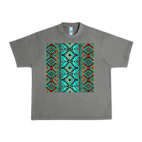 Tornado Aztec Turquoise Pattern Urban Heavy Tee - CowCowDesign