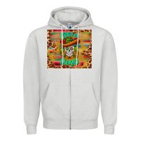 Dove Grey cinco de mayo sombrero skull Zipper Hoodie - BarkalooDesign