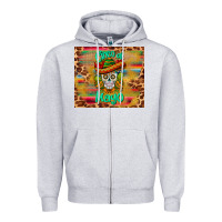 Heather Grey cinco de mayo sombrero skull Zipper Hoodie - BarkalooDesign