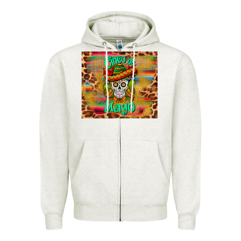 Cinco De Mayo Sombrero Skull Zipper Hoodie by BarkalooDesign | Teevron