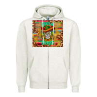 Oatmeal Heather cinco de mayo sombrero skull Zipper Hoodie - BarkalooDesign