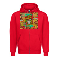 Red cinco de mayo sombrero skull Zipper Hoodie - BarkalooDesign