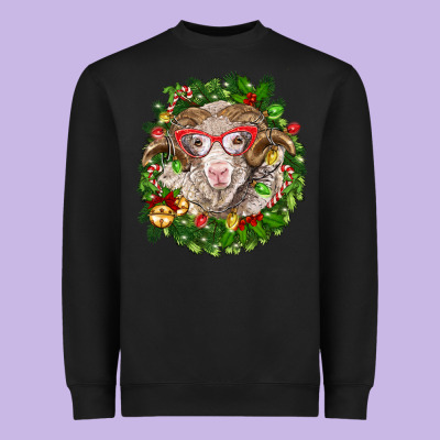 Christmas Merino Heavyweight Sweatshirt Designed By Barkaloodesign