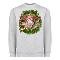 Heather Grey Christmas merino Heavyweight Sweatshirt - BarkalooDesign
