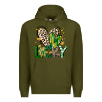 Army Green Lucky Saint Patricks Day Premium Hoodie - CowhideDigitalArt