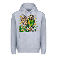 Heather Grey Lucky Saint Patricks Day Premium Hoodie - CowhideDigitalArt