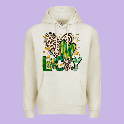 Lucky Saint Patricks Day Premium Hoodie Designed By Cowhidedigitalart