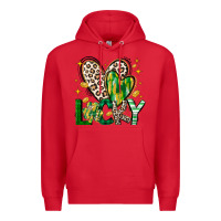 Red Lucky Saint Patricks Day Premium Hoodie - CowhideDigitalArt