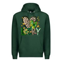 Sports Green Lucky Saint Patricks Day Premium Hoodie - CowhideDigitalArt