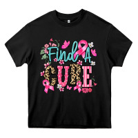 Black find a cure Heavy Core Tee - NancyCooperArtShop
