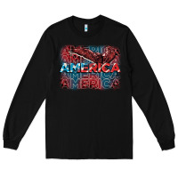 Black America america america america 4th of july Long Sleeve Tee - FaDigitalArtStudio