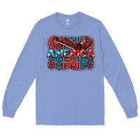 Colony Blue America america america america 4th of july Long Sleeve Tee - FaDigitalArtStudio