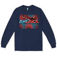 Navy America america america america 4th of july Long Sleeve Tee - FaDigitalArtStudio