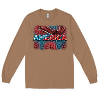 Toasted Coconut America america america america 4th of july Long Sleeve Tee - FaDigitalArtStudio