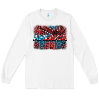 White America america america america 4th of july Long Sleeve Tee - FaDigitalArtStudio