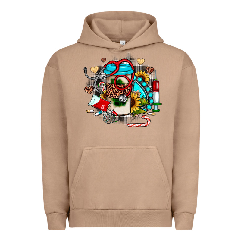 Christmas Sunflower Gemstone Nurse Urban Hoodie by JahusDesignShop | Teevron