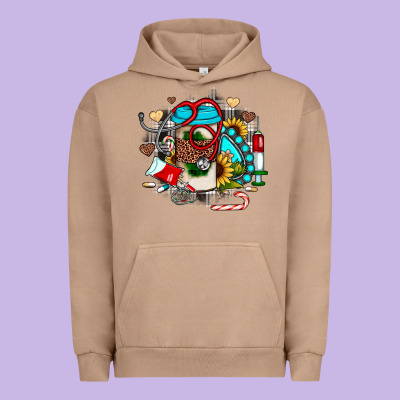 Christmas Sunflower Gemstone Nurse Urban Hoodie Designed By Jahusdesignshop