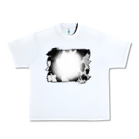 White Cowhide Bleached Urban Heavy Tee - CowCowDesign