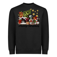 Black merry christmas gnomes truck Heavyweight Sweatshirt - BarkalooDesign